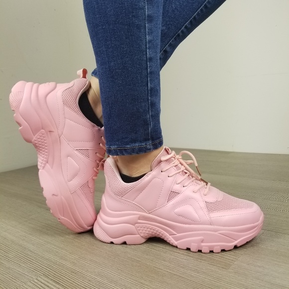 Shoes - 90's Style Grunge Chunky Dad Fashion Sneakers-C1